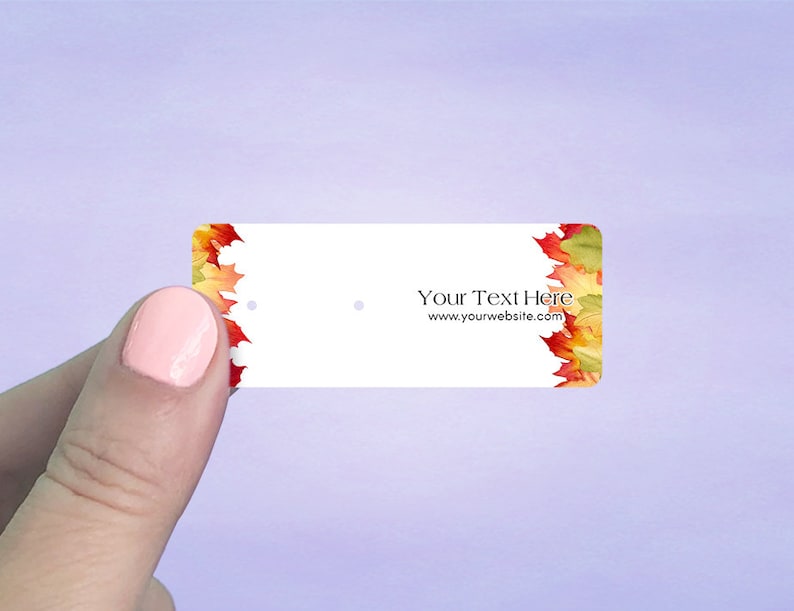 D00034-02 110 Fall Leaves Mini Earring Cards 2 12 x 1 Stud Cards