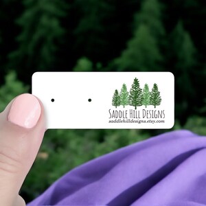 Mini Earring Cards 105 pcs, Earring Cards, Stud Cards, Stud Earring Card, Jewelry Display Cards, Pine Trees Design, D00104-02