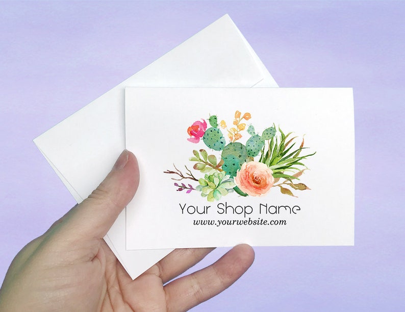 Cactus Garden Design 12 pcs D00005-11 A1 Cards and Envelopes Custom Note Cards with Envelopes