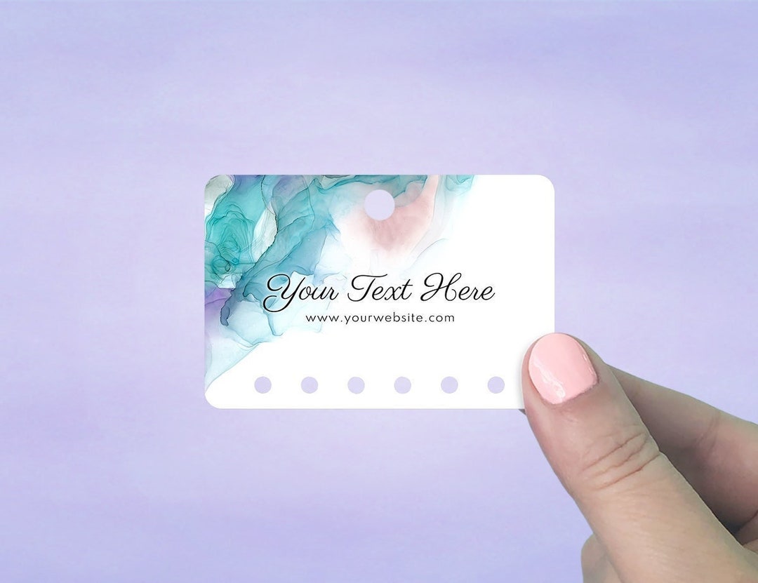 Alcohol Ink Hanging Wine Charm Display Cards, Jewelry Packaging, Wine