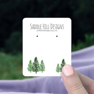 Earring Cards, Necklace Cards, Jewelry Display Cards, Earring Display Cards, Pine Trees Design, D00104-01