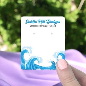 Jewelry Cards, Earring Cards, Earring Display, Custom Jewelry Packaging, Custom Earring Cards, Earrings Holder, Ocean Waves, D00022-01