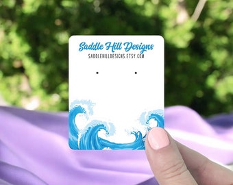 Jewelry Cards, Earring Cards, Earring Display, Custom Jewelry Packaging, Custom Earring Cards, Earrings Holder, Ocean Waves, D00022-01