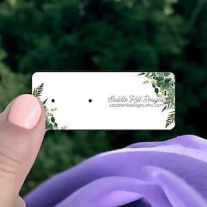Mini Earring Cards 105 pcs, Earring Cards, Stud Cards, Stud Earring Card, Jewelry Display Cards, Green Ferns Design, D00073-02