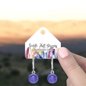Hanging Earring Cards, Personalized Set of 80 2 x 1 3/4&quot; Earring Cards with Printed Raw Gems Design Included, D00030-16