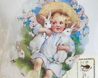 Easter Paper Fan Greeting Card with Envelope