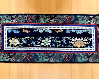 Antique Chinese Silk Embroidery Panel - Mid to Late 19th Century Art Collectible