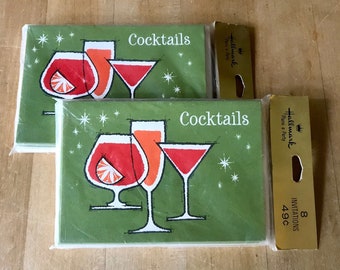 Mid Century Cocktail Party Invitations: Vintage Hallmark, Sealed (16 Cards & Envelopes)