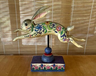 Jim Shore Heartwood Creek 2004 Countryside Beauty Bunny, Large Rabbit ...