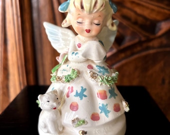 Wednesday Angel 1950's Ceramic Figurine Made in Japan