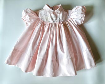 Vintage Pink Baby Girl Dress Made in France for Neiman Marcus