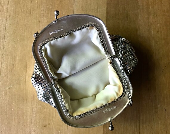 Vintage Whiting & Davis Silver Mesh Small Handbag… - image 3