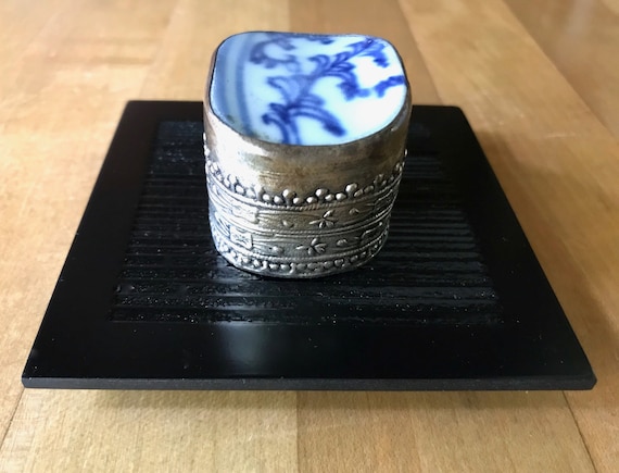 MURANO OPALINE FERRO ハイエナメル ハンドペイント 宝石箱 Rare Red Orange Opaline Murano Dresser Box