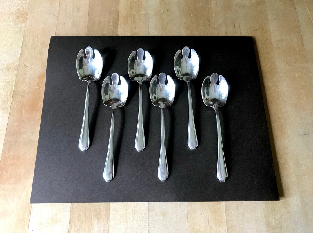 Sterling Silver Ice Cream Forks by Weidlich fiance Pattern Set of 6 Etsy
