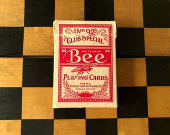 Vintage Bee No 97 Club Special Pinochle Playing Cards Back