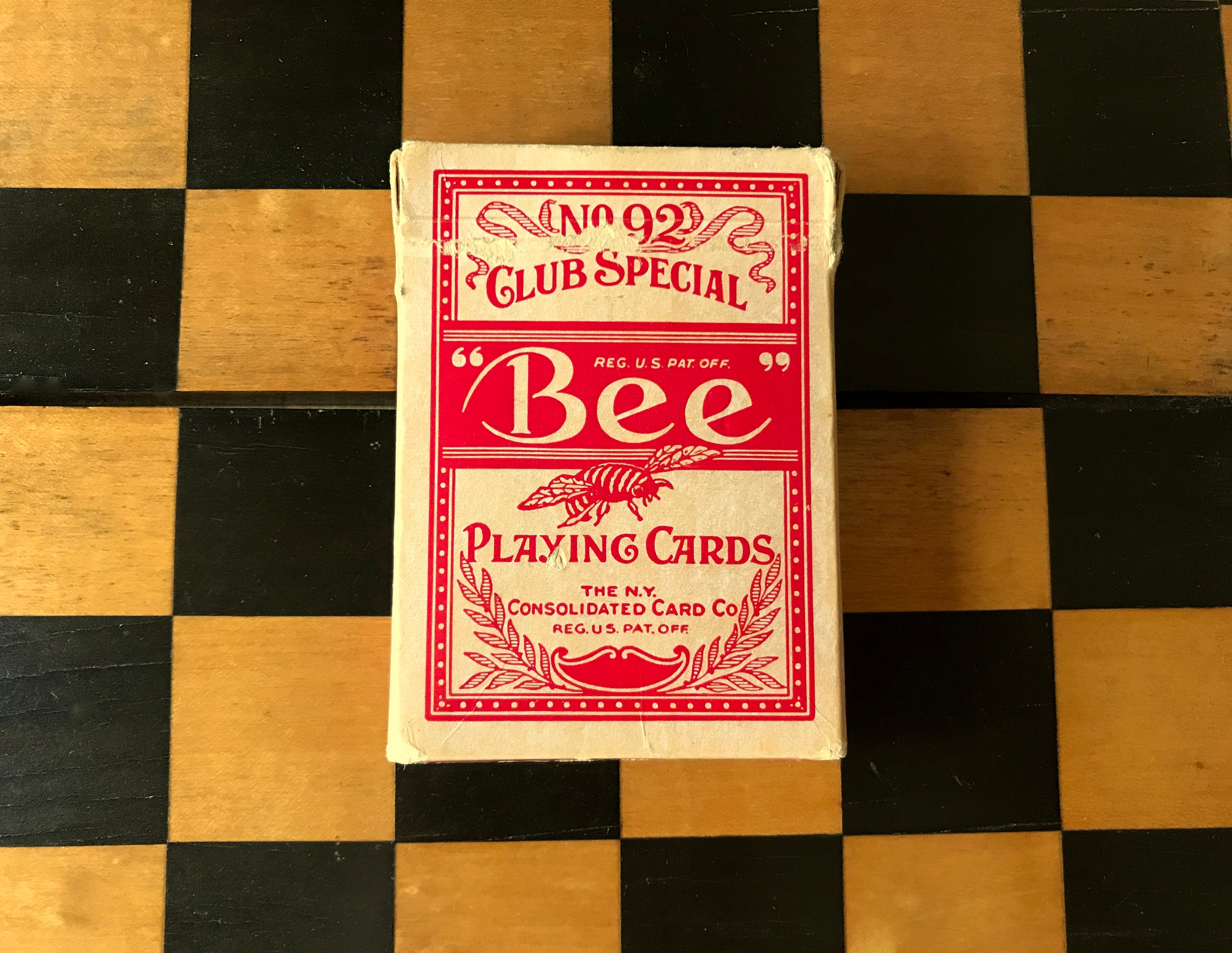 Vintage Bee Playing Cards No. 92 Club Special Back No 67 Vintage Bee Playing Cards No. 92 Club Special Back No 67