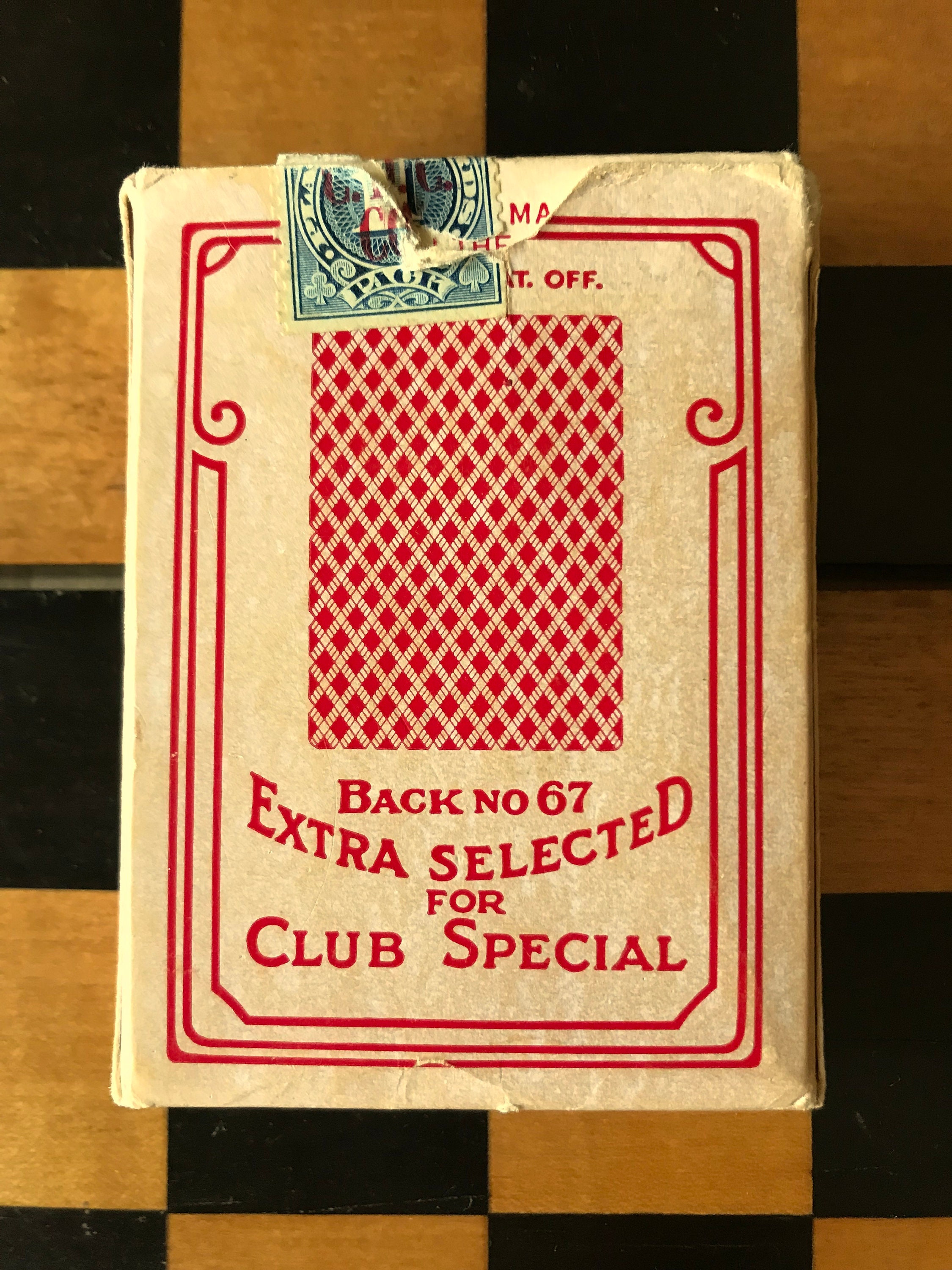 Vintage Bee Playing Cards No. 92 Club Special Back No 67