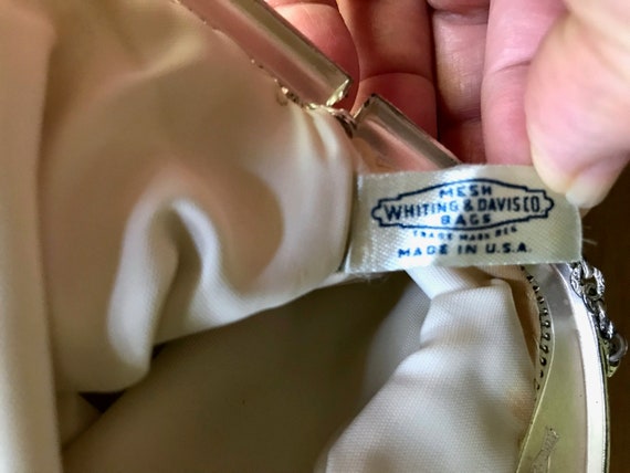 Vintage Whiting & Davis Silver Mesh Small Handbag… - image 7