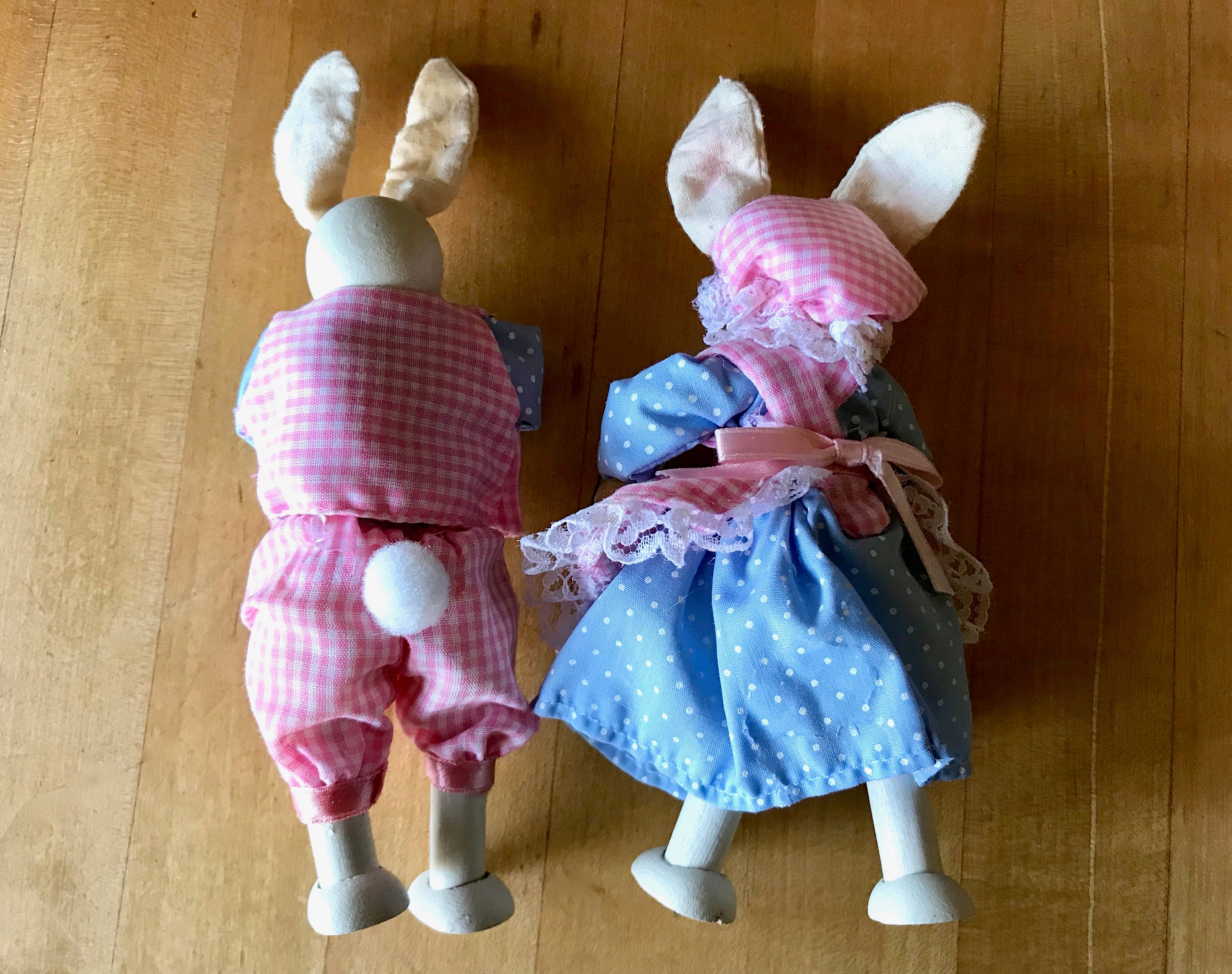 Easter Bunny Boy and Girl Doll Figures / Easter Basket Bunny Etsy