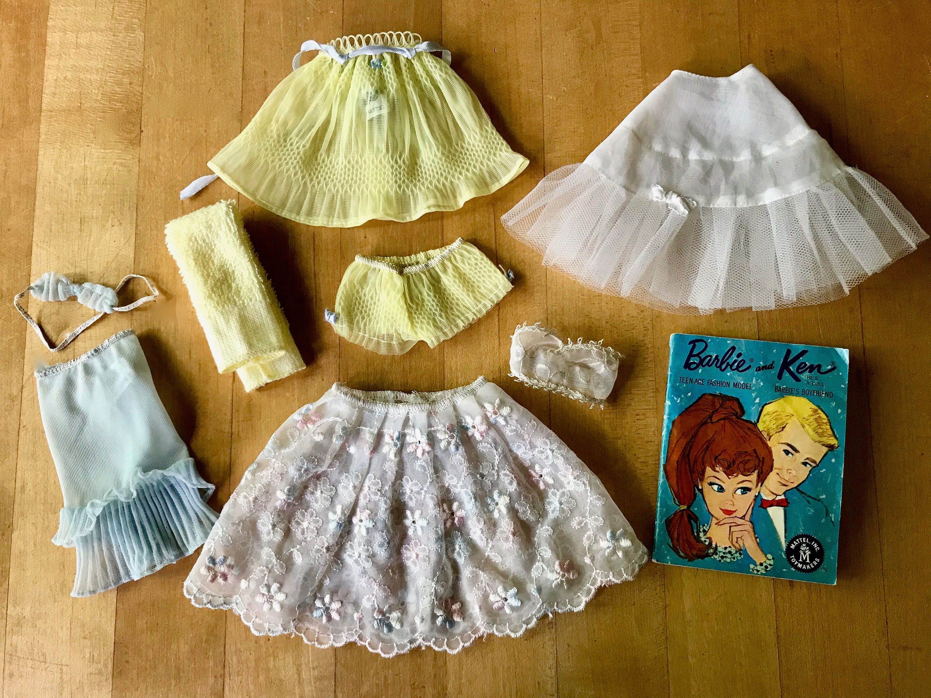 Barbie Doll 1960's Lingerie Petticoats and Baby Doll Gown / Mini
