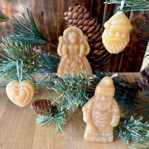 Beeswax Set of 4 Mini Christmas Ornaments