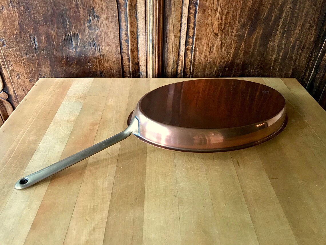 Spring Culinox Switzerland Oval Copper Sauté Pan with Brass Etsy