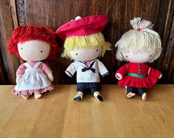 Vintage Pocket Dolls by Joan Walsh Anglin 1960's Set of 3