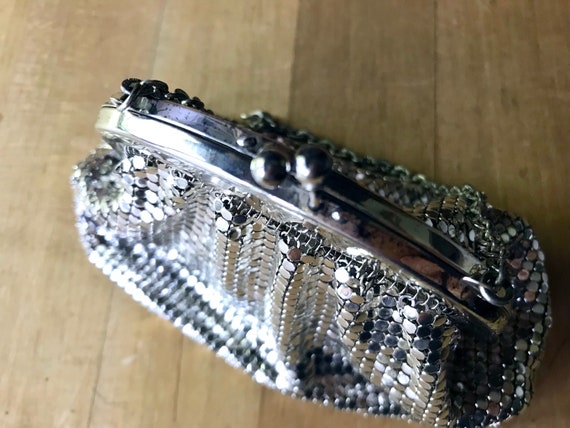 Vintage Whiting & Davis Silver Mesh Small Handbag… - image 5