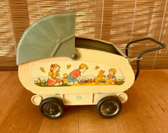 1950s English Bilt-Rite Park Avenue Baby Carriage Chrome Pram