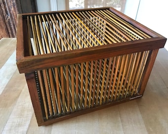 Wooden Dowel Box with Lid by Crabtree & Evelyn