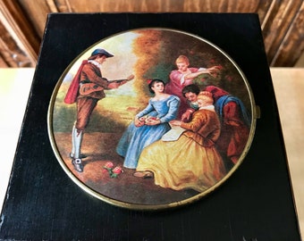 Double Mirror Compact with Renaissance Scene