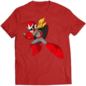 Proto Man Mega Boy 10 Rockboy Premium Unisex T-shirt (vector)