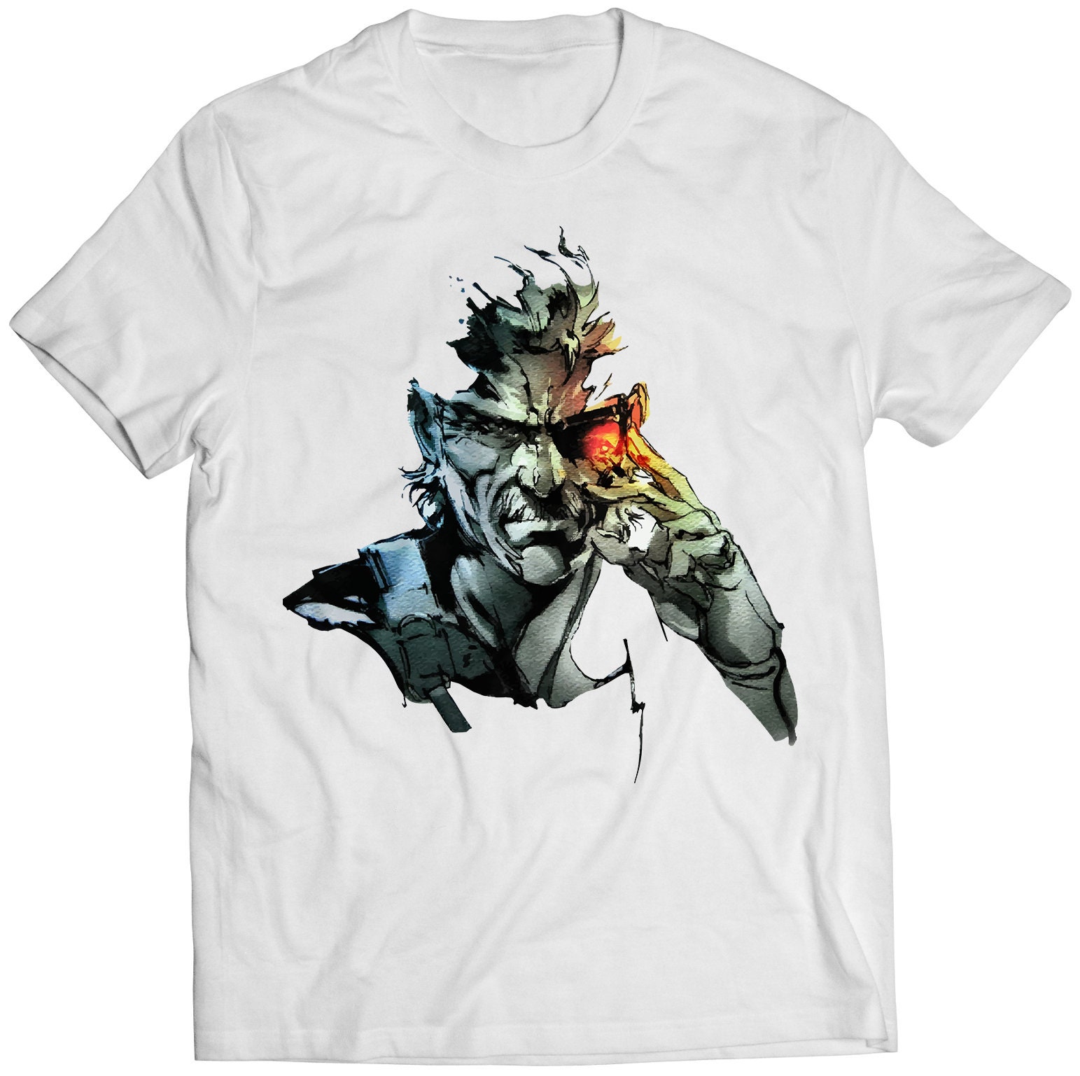 Solid Eye Old Snake MGS 4 Premium Unisex T-shirt (vectorized