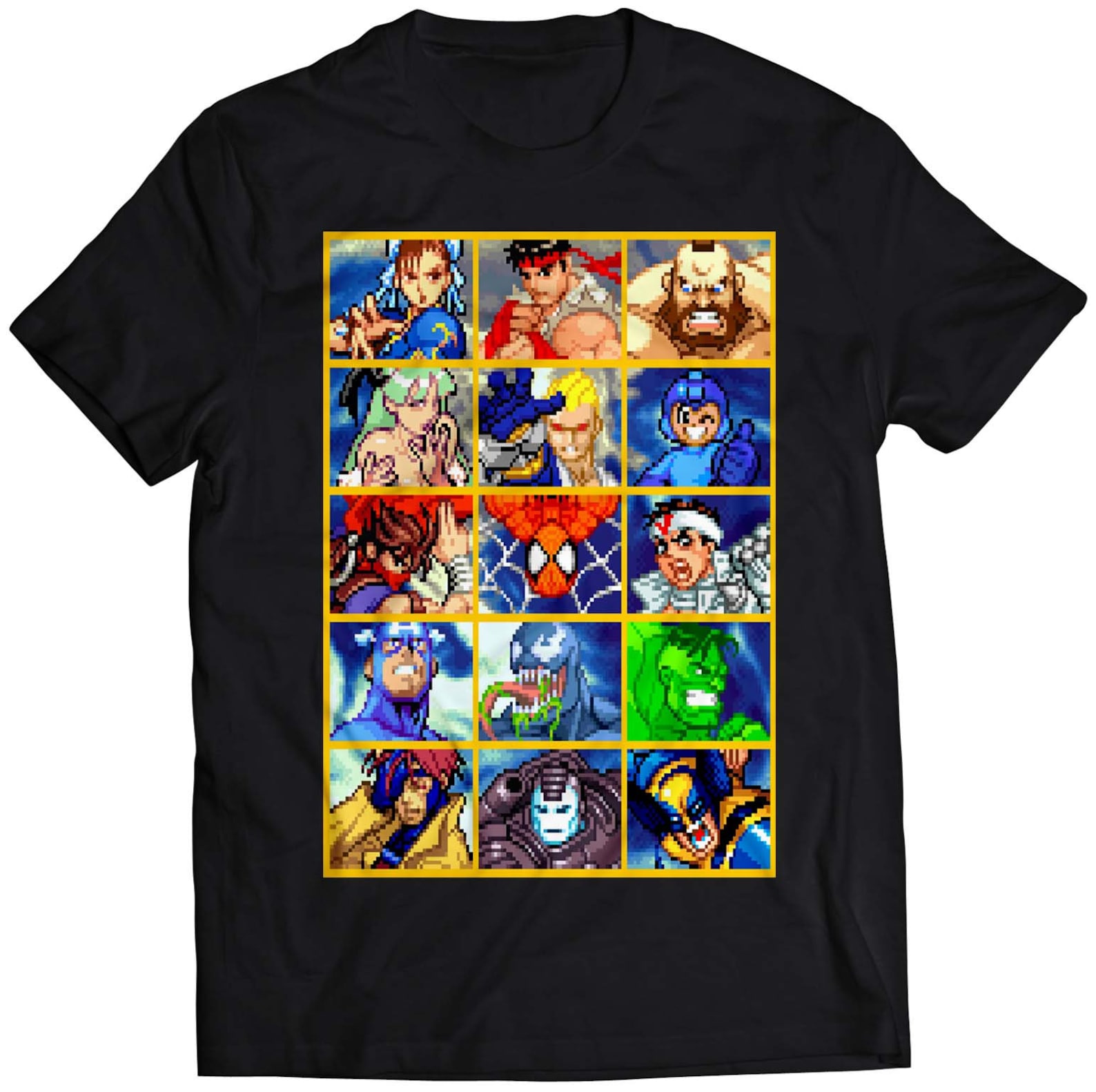 MVC Character Select Retro Classic Arcade Video Games Unisex T-shirt - Etsy