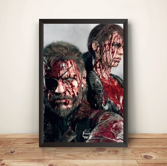 Bloody Venom Snake & Quiet MGS V Premium Poster (vectorized Design