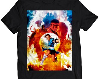 Street Fighter Arcade Flyer V1 Premium Unisex T-shirt (Vectorized Design)