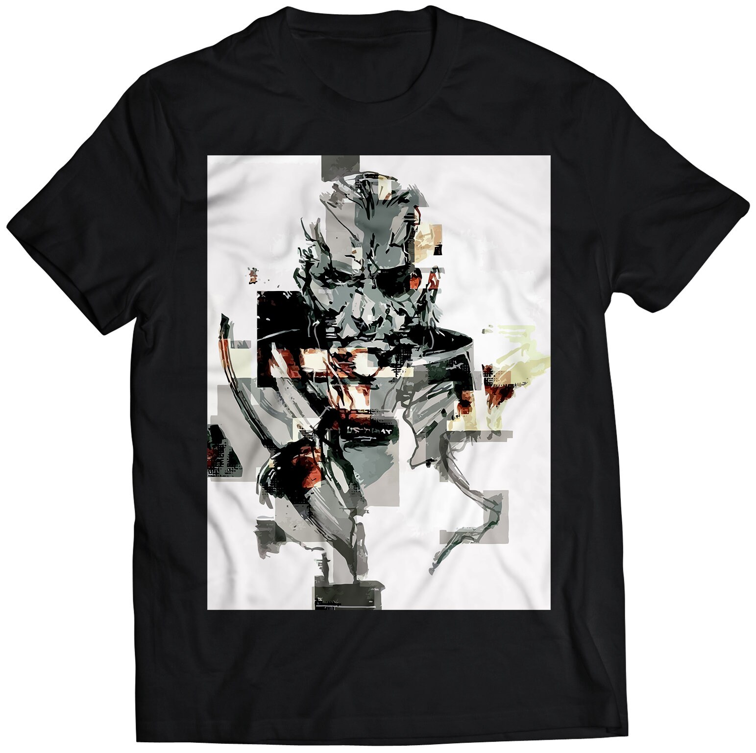 Solidus Snake Sketch MGS Premium Unisex T-shirt (vectorized Design