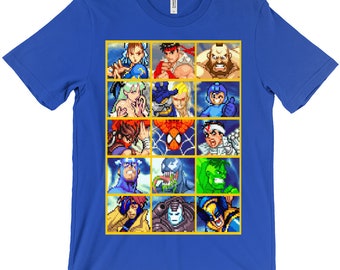 MVC Character Select Retro Classic Arcade Video Games Unisex T-shirt