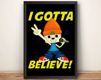 希少　店頭用　パラッパラッパー　PS　販促ポスター PaRapper The Rapper I Gotta Believe プレミアムポスター V2