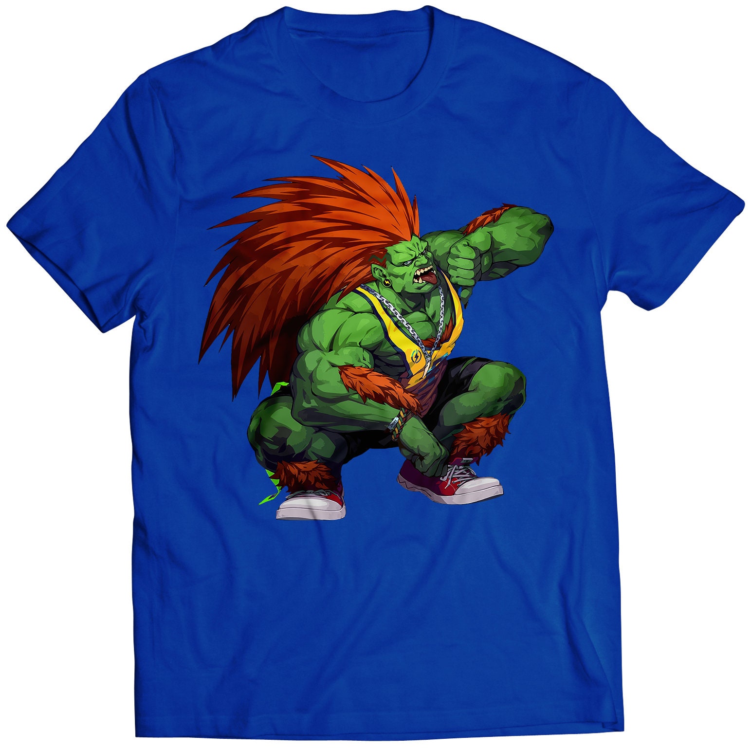 Blanka Musical Fighter Premium Unisex T-shirt vectorized 