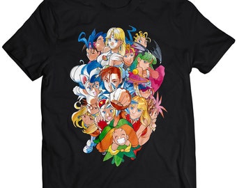 Daarkstalkers X Street Fighter Ladies Premium Unisex T-shirt (Vectorized Design)