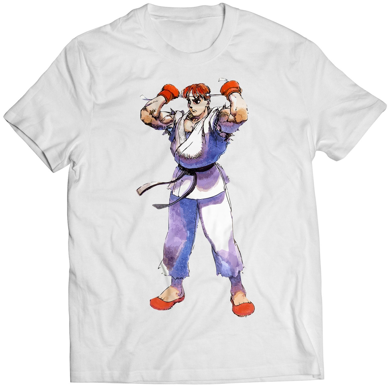  Plus Size Street Fighter Ryu Costume for Men 2X White :  Clothing, Shoes & Jewelry