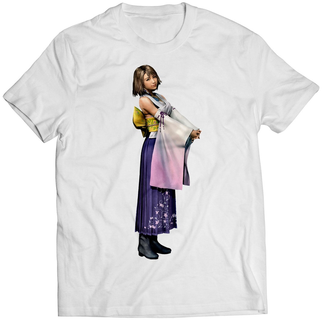 ユウナCG FF10 X プレミアム ユニセックスTシャツ（ベクターデザイン