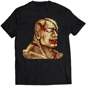 Sagat Defeated Portrait SF2 Premium Unisex T-shirt.