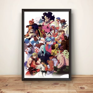 Póster premium de Street Fighting 3: Third Strike V1 (diseño vectorizado)