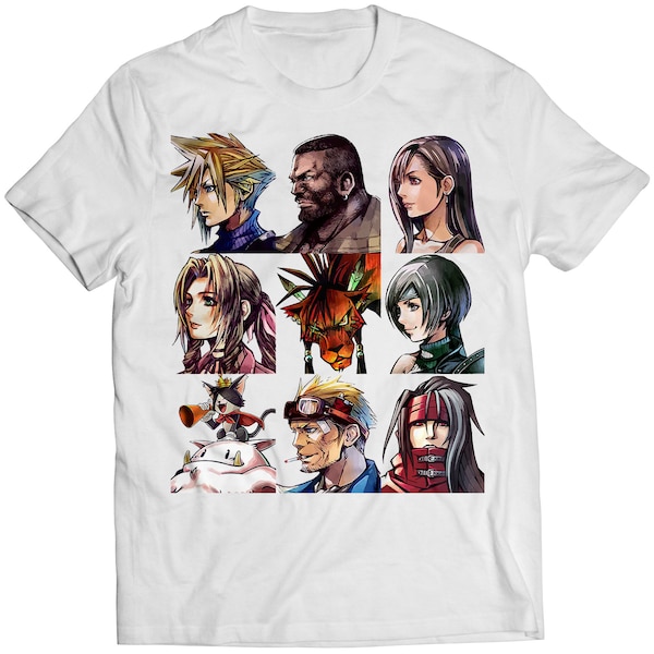 Camiseta unisex premium FF7 VII G-Bike Portraits (diseño vectorizado)