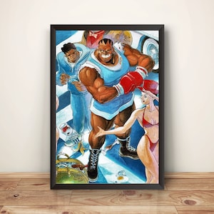 Balrog Boxer In Stage Street Fighting Premium Poster (Vectorized Design)