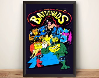 Battlingtoads Arcade Cover Premium Poster (Vectorized Design)