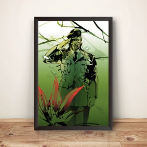 Big Boss Salute MGS Snake Eater Premium Poster (Vectorized Design)