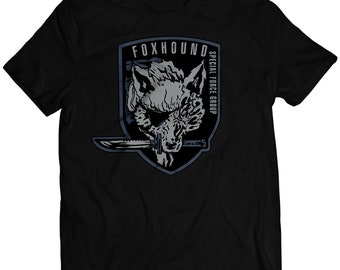 Old Foxhound Centered High-Tech Special Forces Emblem MGS Snake Premium Unisex T-Shirt (vector)